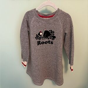 Roots Kids Gray Long Sleeve Sweatshirt Dress